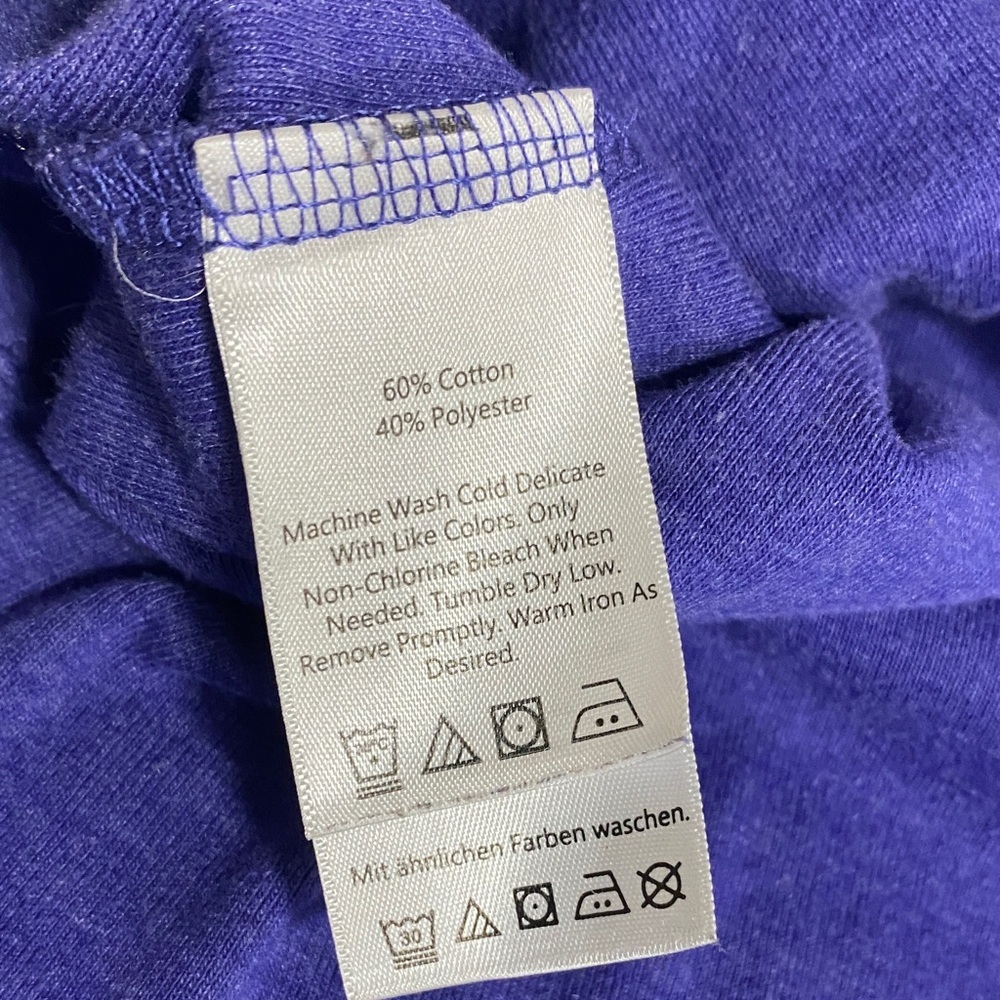 Eddie Bauer Striped Sleeve Lightweight Hoodie Purple Indigo‎ Blue XS - Picture 9 of 9